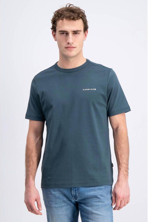 GABBIANO regular T-shirt met backprint petrol