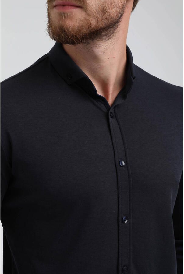 GABBIANO slim fit overhemd donkerblauw - Foto 3