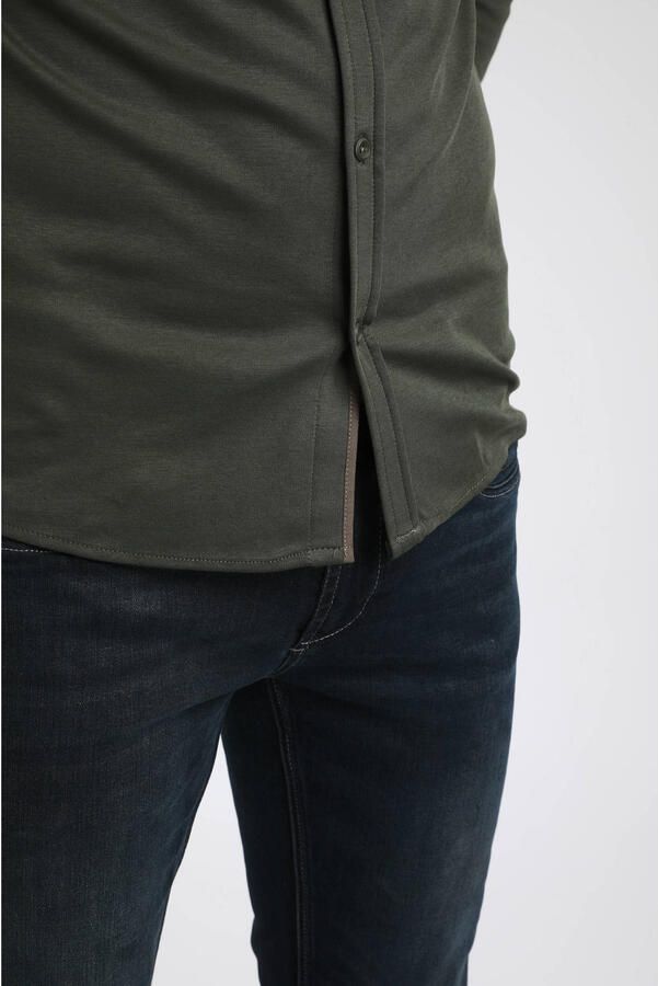 GABBIANO slim fit overhemd donkergroen