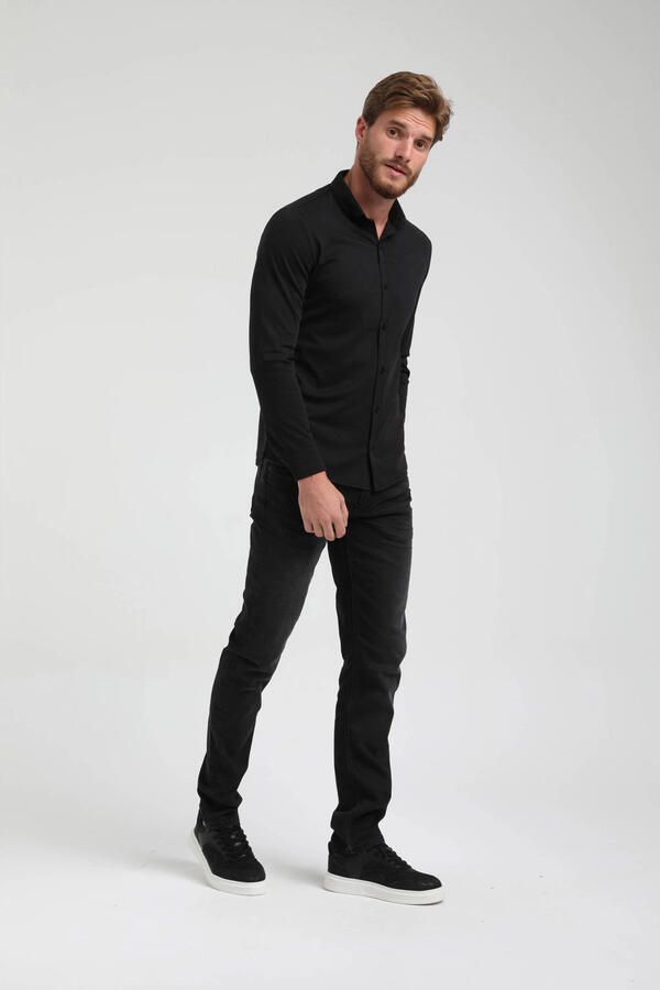 GABBIANO slim fit overhemd zwart - Foto 2