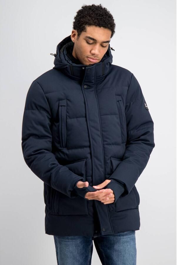 GABBIANO winterjas met imitatiebontkraag donkerblauw - Foto 2