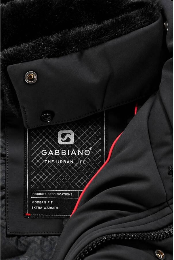 GABBIANO winterjas met imitatiebontkraag zwart - Foto 3
