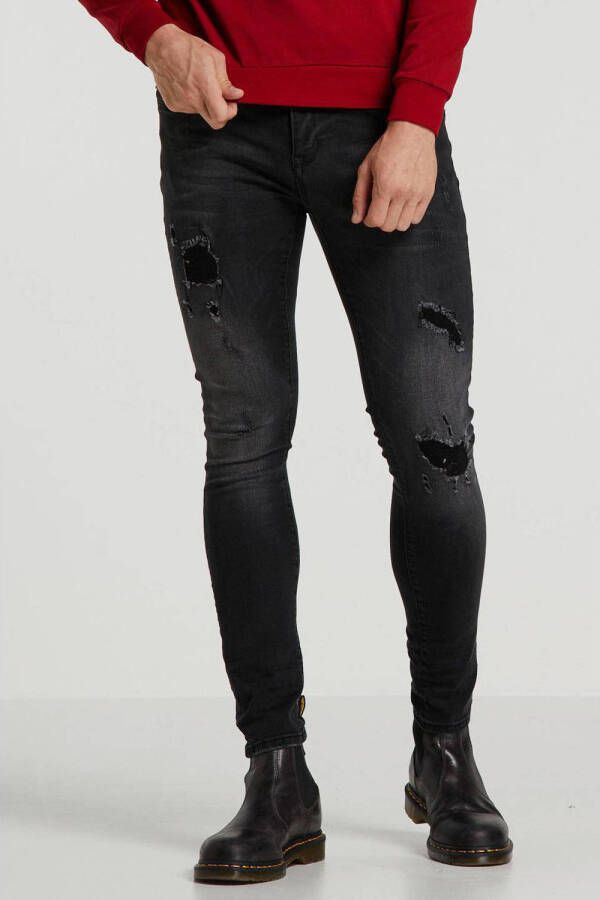GABBIANO skinny jeans Ultimo black destroyed