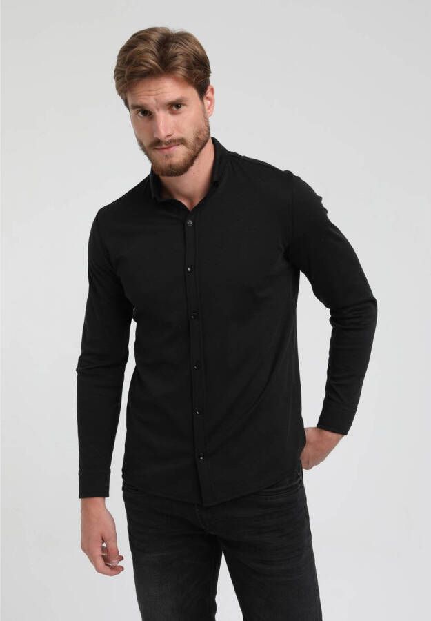 GABBIANO slim fit overhemd zwart