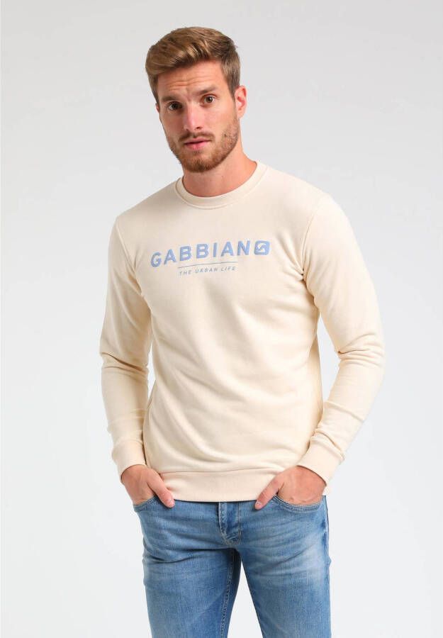 GABBIANO sweater met printopdruk sand