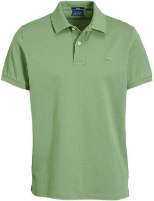 Gant Original Pique SS Rugger Kalamata Green Groen Heren