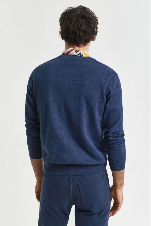 Gant Trui met ronde hals CLASSIC COTTON C-NECK Premium gebreide trui van zacht 100% katoen overgangstrui - Foto 2