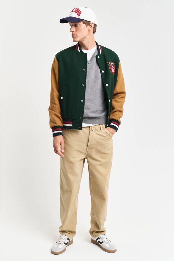 Gant Trui met V-hals CLASSIC COTTON V-NECK Premium gebreide jersey van zacht 100% katoen overgangstrui - Foto 2