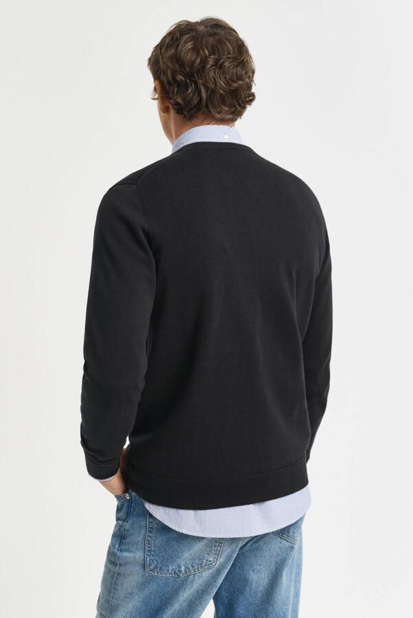 Gant Trui met V-hals CLASSIC COTTON V-NECK Premium gebreide jersey van zacht 100% katoen overgangstrui