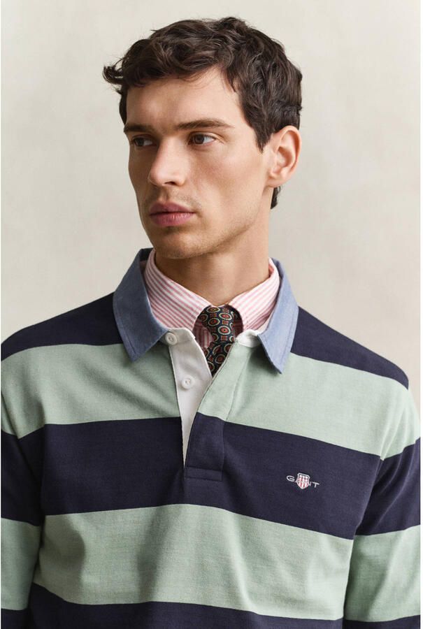 GANT regular fit gestreepte polo surplus mint