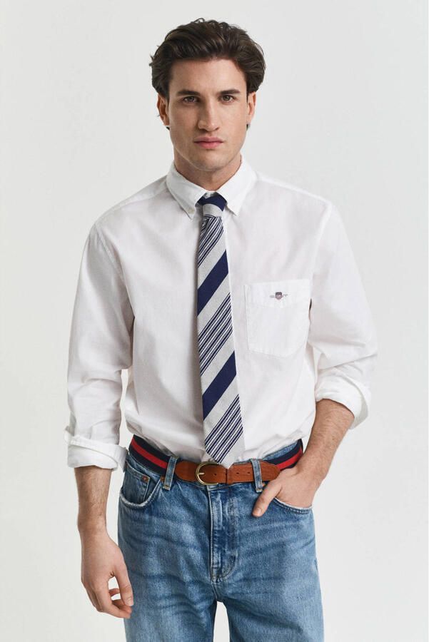 Gant Overhemd met lange mouwen Regular fit poplin overhemd licht slijtvast easy care