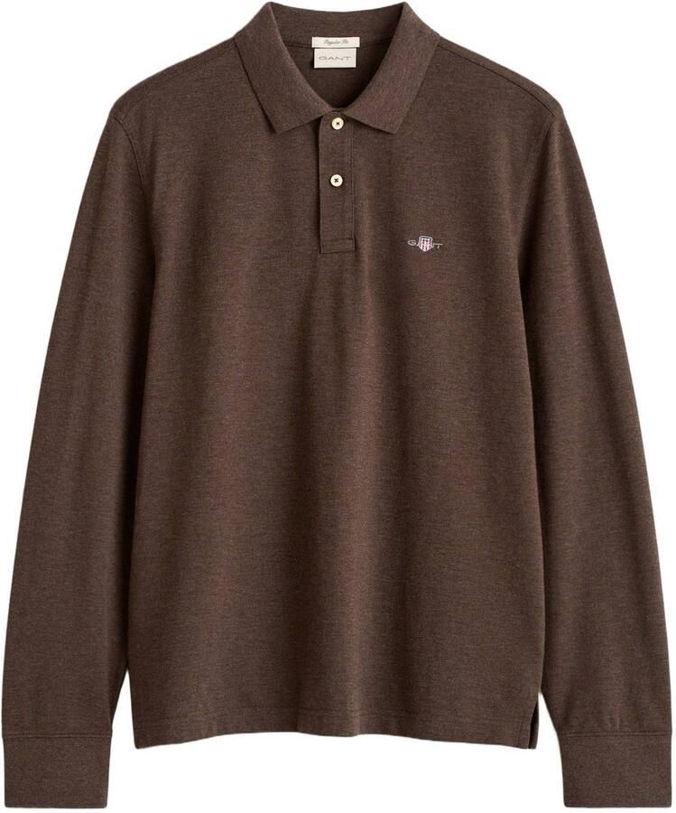 Gant Shield Piqué Rugger Longsleeve Polo Heren