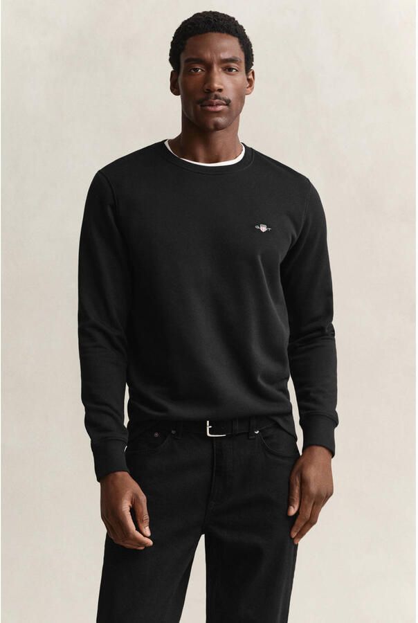 Gant Sweatshirt REG SHIELD C-NECK SWEAT met logoborduursel op borsthoogte