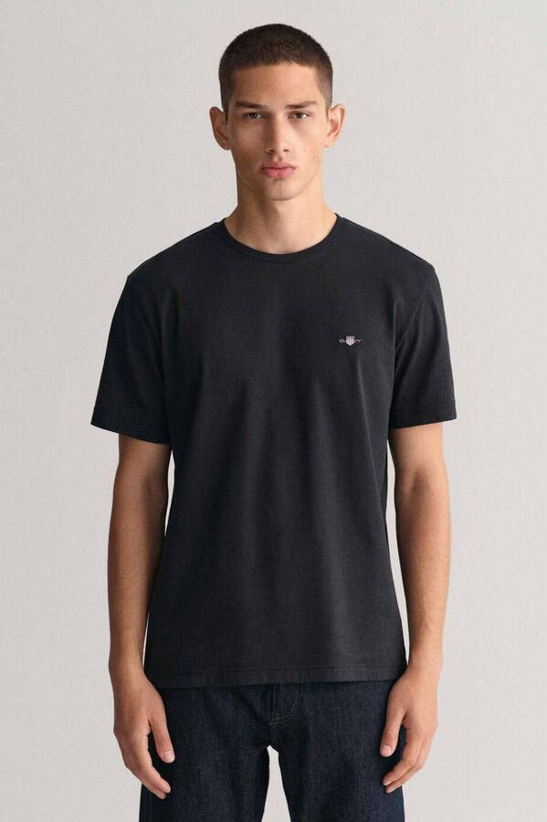 Gant T-shirt REG SHIELD SS T-SHIRT met logoborduursel op borsthoogte - Foto 2