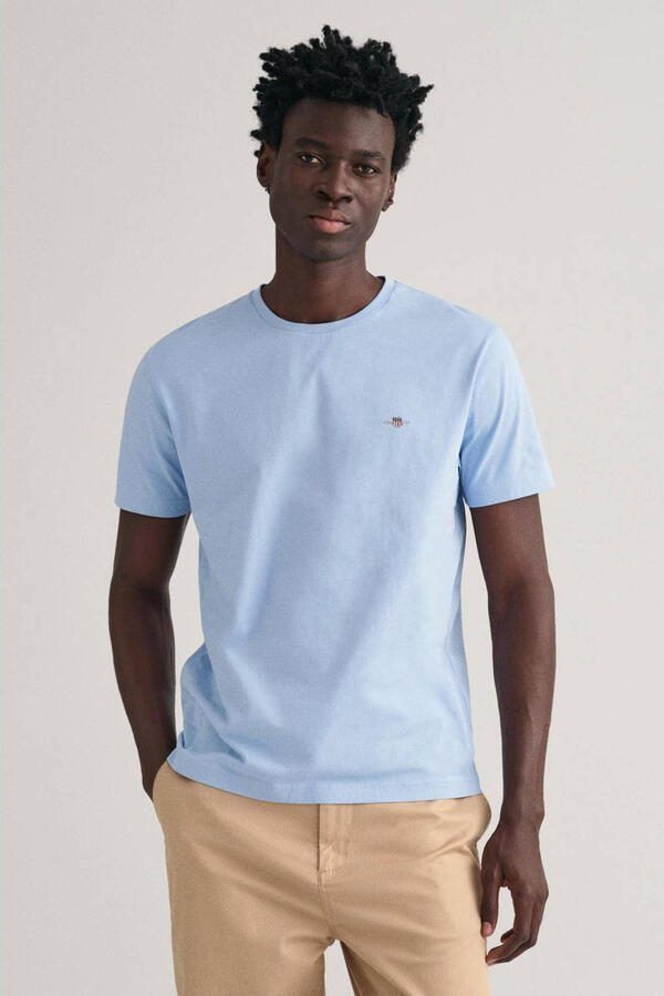Gant T-shirt REG SHIELD SS T-SHIRT met logoborduursel op borsthoogte - Foto 2