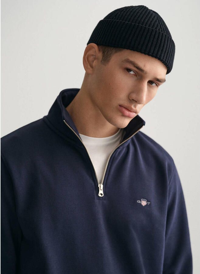 Gant Sweatshirt REG SHIELD HALF ZIP SWEAT met logoborduursel op borsthoogte - Foto 2