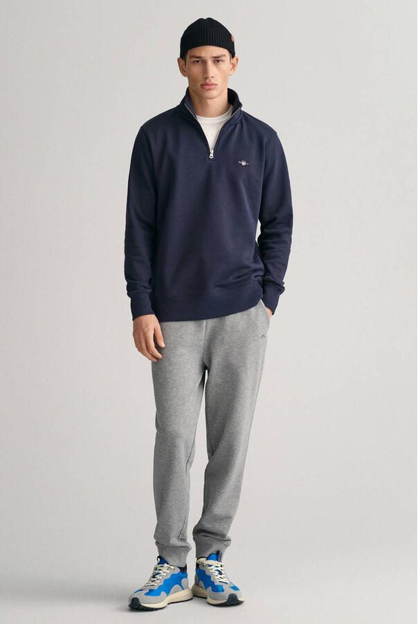 Gant Sweatshirt REG SHIELD HALF ZIP SWEAT met logoborduursel op borsthoogte - Foto 3