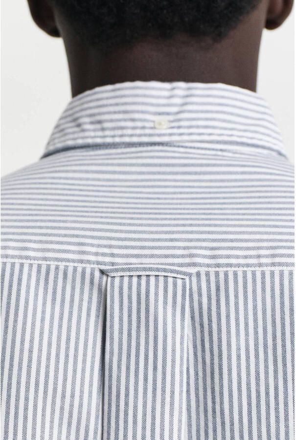 Gant Overhemd met lange mouwen Regular fit Oxford overhemd gestructureerd duurzaam dikker gestreept