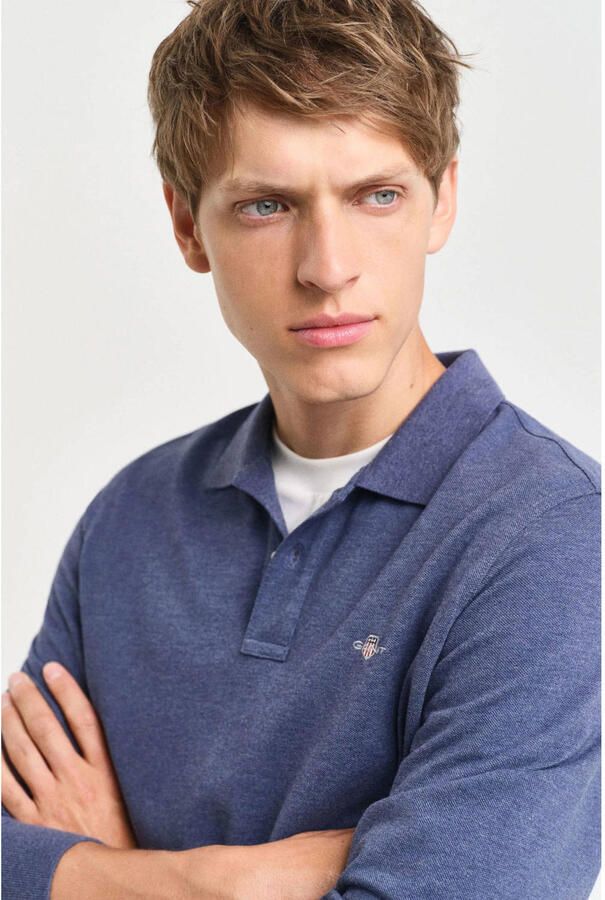 Gant Polo Shirt Lange Mouw Regular Shield Poloshirt met lange mouwen