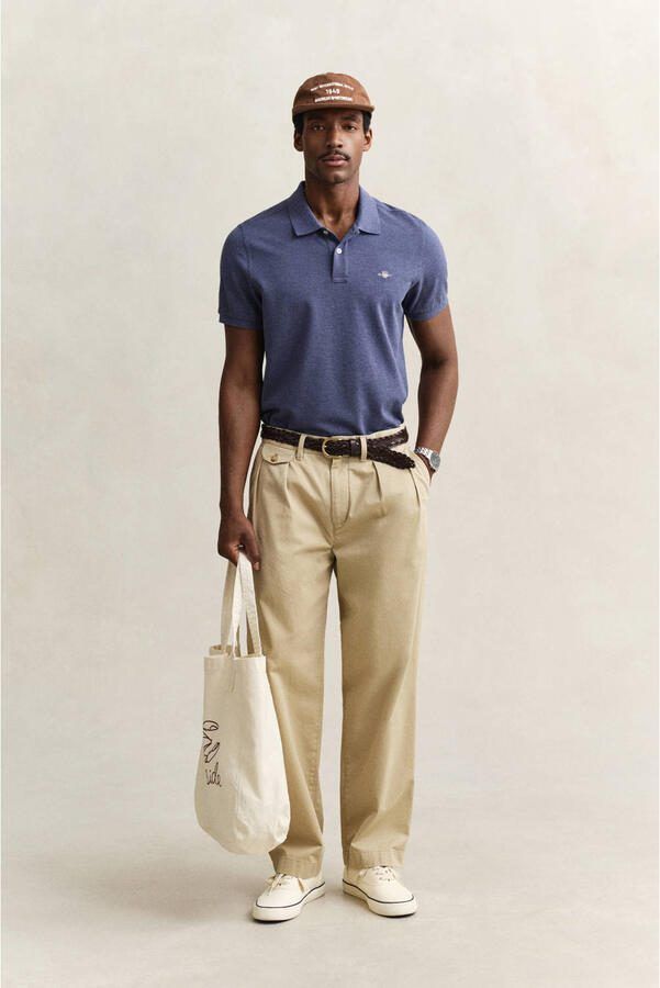 Gant Poloshirt REG SHIELD SS PIQUE POLO met logo en platte breikraag 100% katoen pique - Foto 4