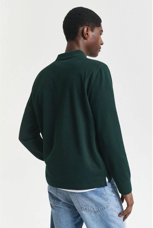 Gant Poloshirt REG SHIELD LS PIQUE RUGGER met logoborduursel op de borst - Foto 2