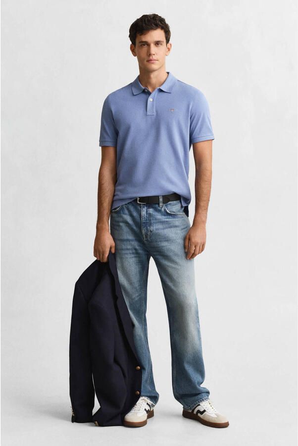 Gant T-shirt met labelprint en ronde hals - Foto 3