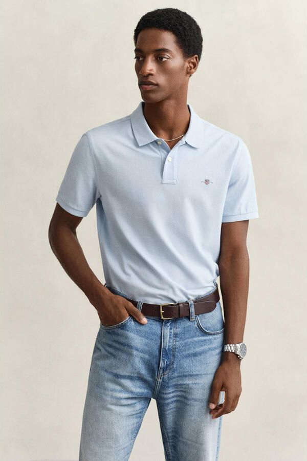 Gant Polo Shirt Korte Mouw Normaal Shield piqué poloshirt
