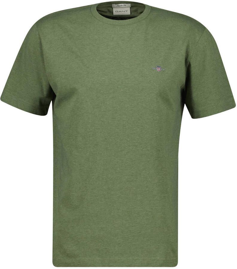 GANT regular T-shirt donkergroen
