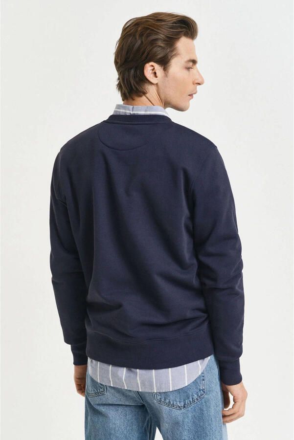 Gant Sweatshirt REG SHIELD C-NECK SWEAT met logoborduursel op borsthoogte