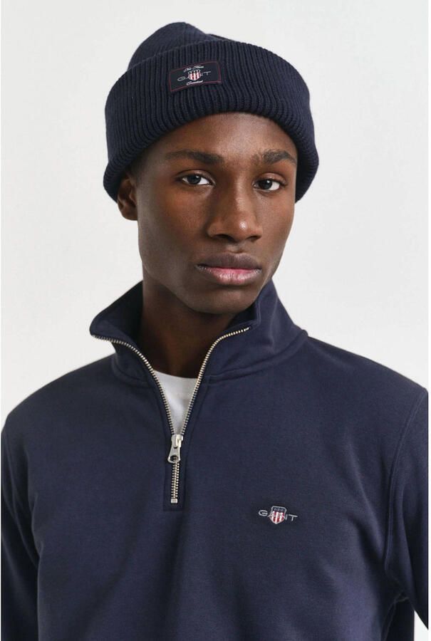 Gant Sweatshirt REG SHIELD HALF ZIP SWEAT met logoborduursel op borsthoogte