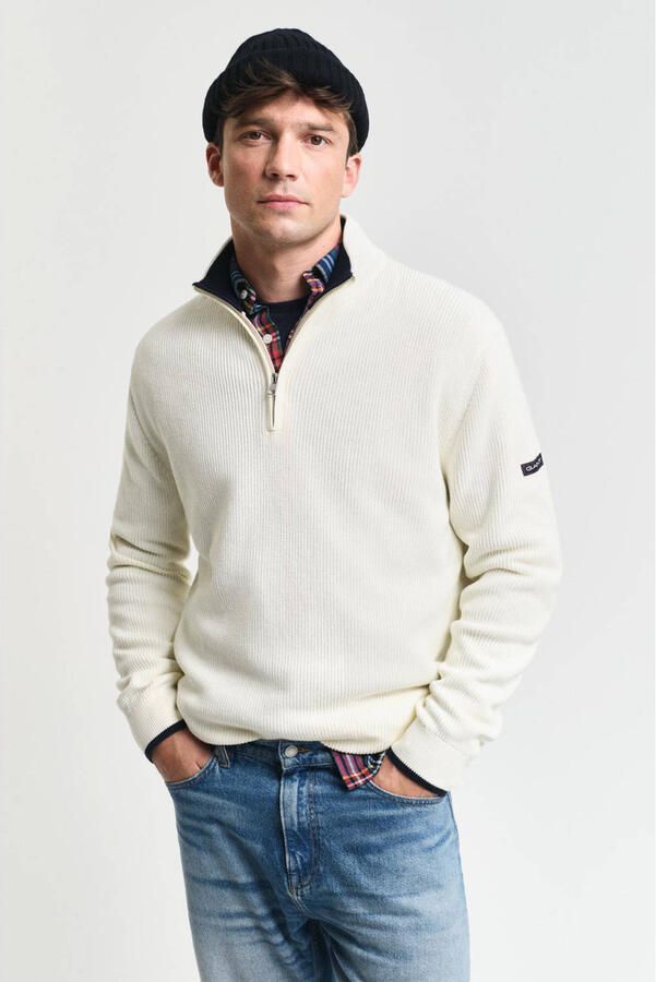 Gant Gebreid jack met structuurmotief - Foto 2