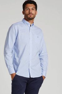 Gant Gecontroleerd shirt met lange mouwen Blauw Heren