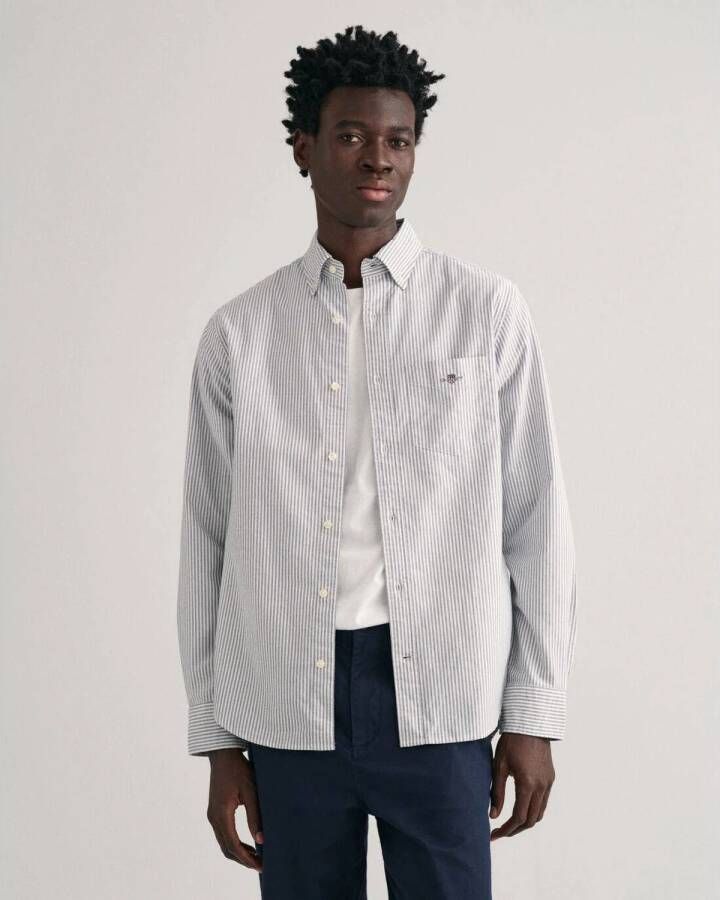 Gant Overhemd met lange mouwen met een stijlvol logoborduursel
