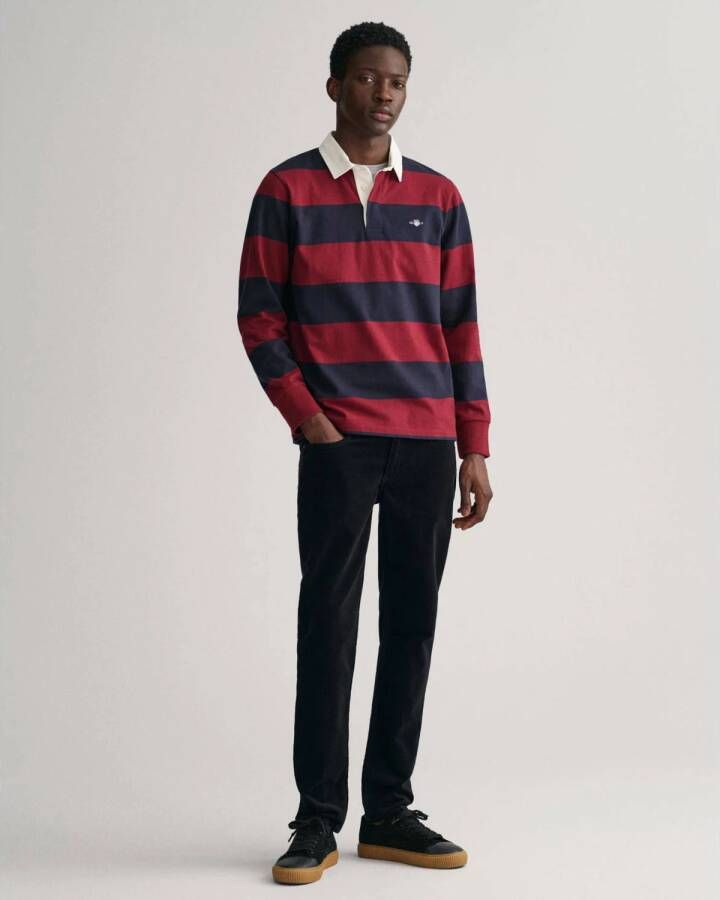 GANT gestreepte regular fit polo plumped red
