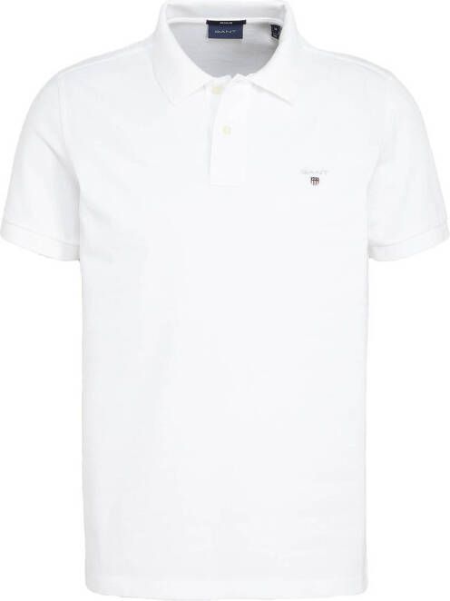 Gant Witte Polo T-shirt met Korte Mouwen White Heren