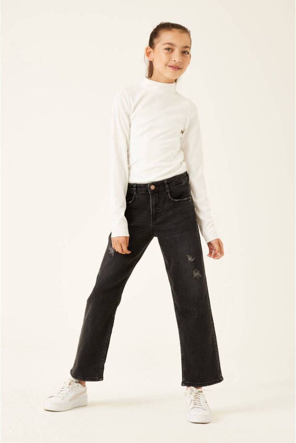 Garcia straight fit jeans Mylah 576 dark used Zwart Meisjes Denim Vintage 170