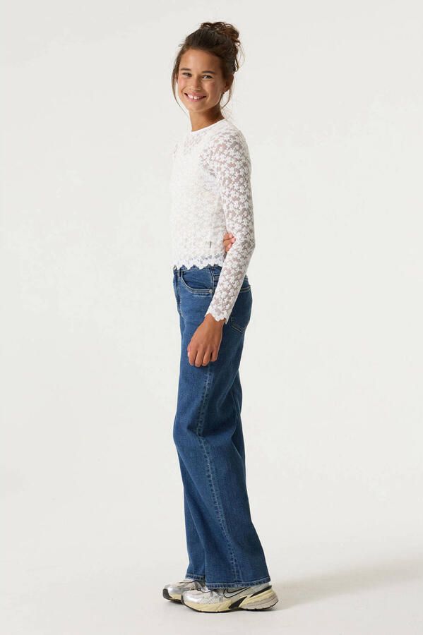 Garcia Annemay Wide high waist wide leg jeans dark blue denim