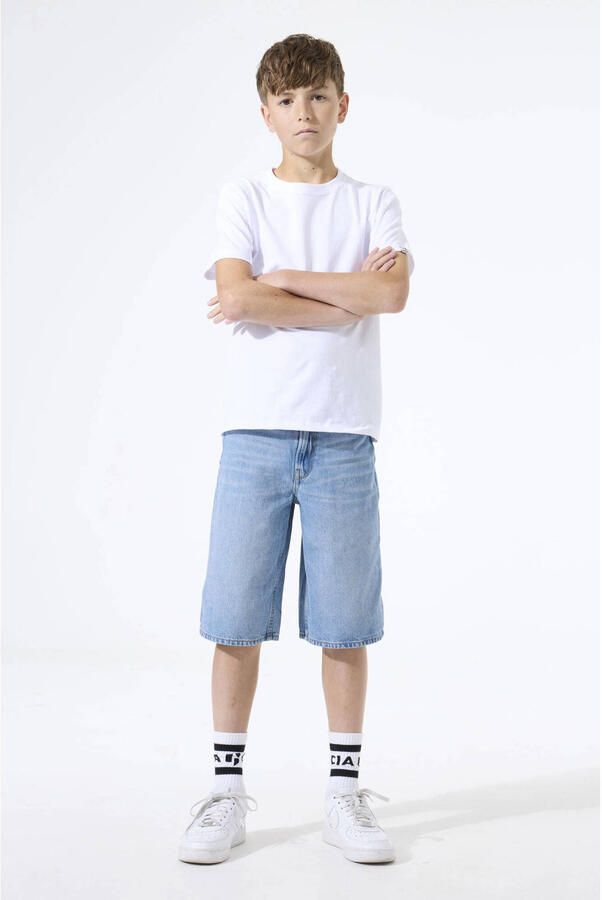 Garcia baggy regular waist short medium blue denim - Foto 3