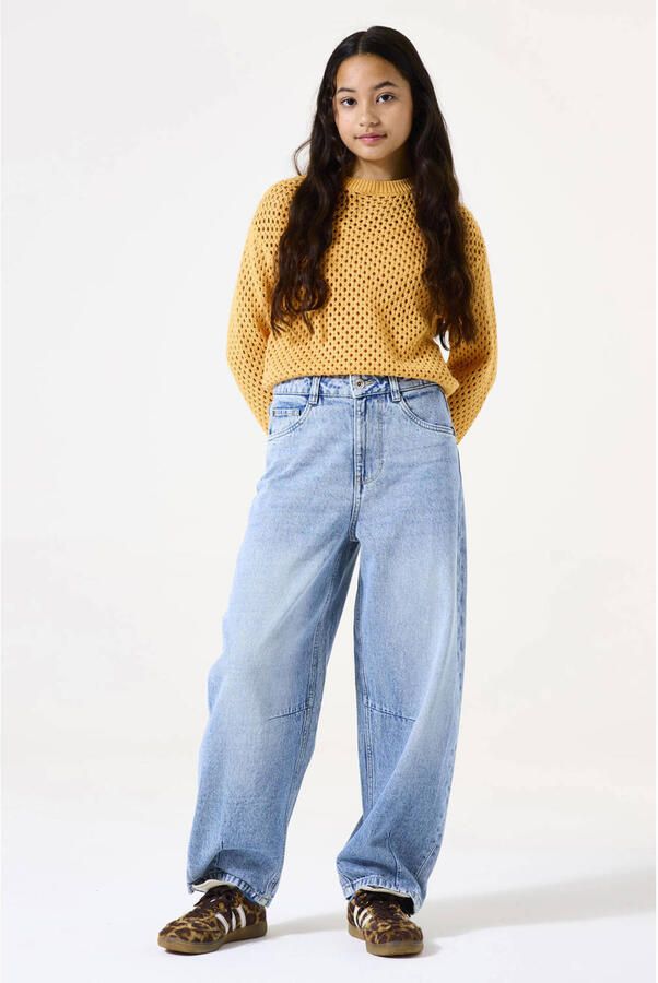 Garcia barrel loose fit jeans light blue denim Blauw Effen - Foto 1