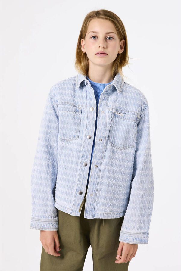Garcia Jeansjack met structuurpatroon