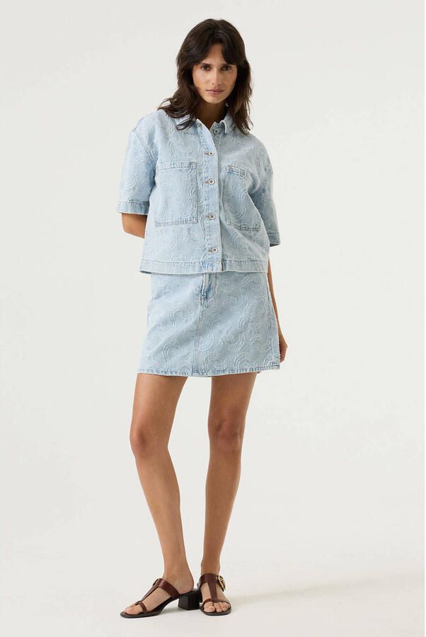 Garcia blouse light blue denim