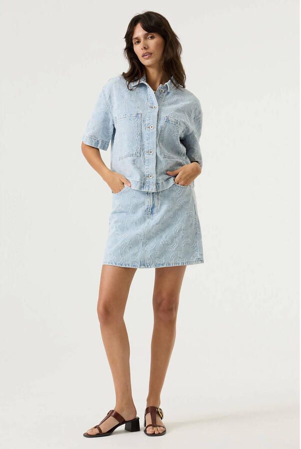 Garcia blouse light blue denim