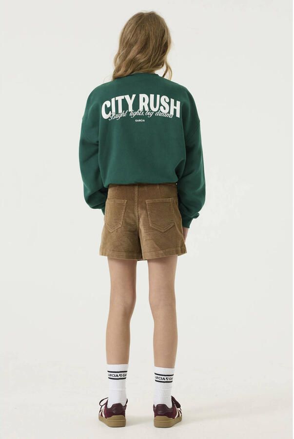 Garcia boxy sweater met backprint groen - Foto 2