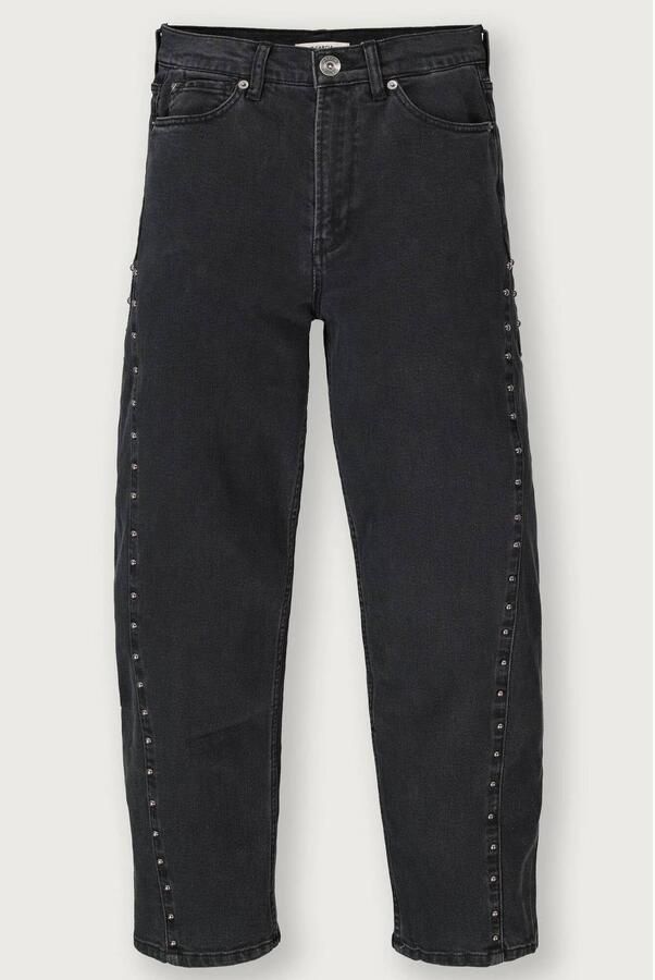 Garcia Chyla 282 high waist barrel jeans met studs zwart - Foto 2