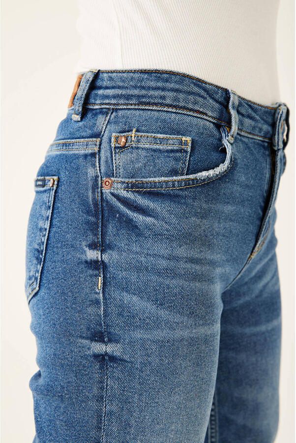 Garcia cropped straight fit jeans 576 Mylah dark used Blauw Meisjes Stretchdenim 128 - Foto 3