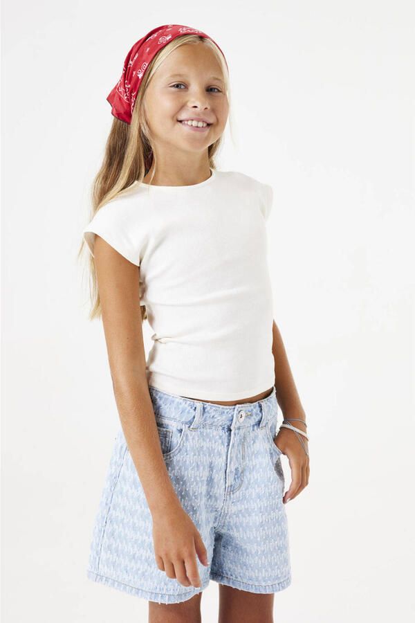 Garcia Korte jeans in destroyed-look met labeldetail - Foto 2