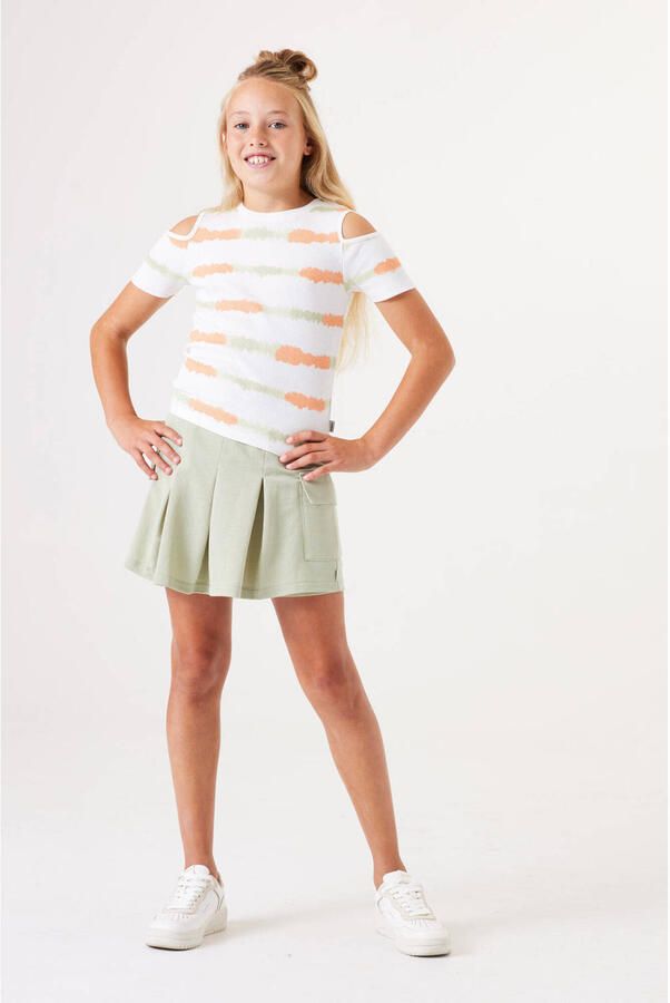 Garcia dip-dye T-shirt wit oranje geel Meisjes Katoen Ronde hals Dip-dye 140 146 - Foto 2