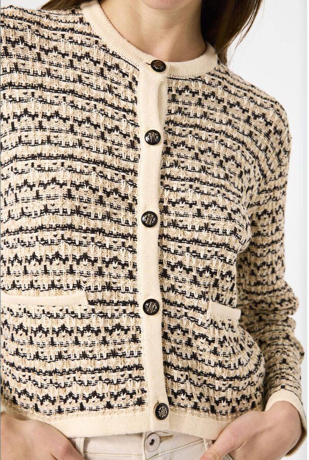 Garcia gebreid vest ecru