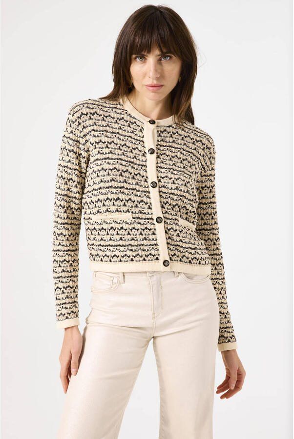 Garcia gebreid vest ecru - Foto 2