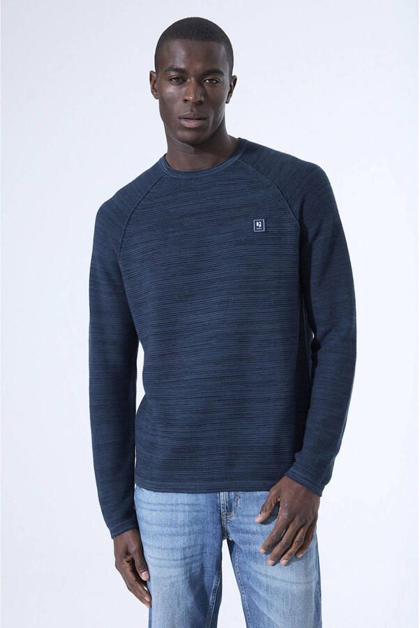 Garcia gebreide trui donkerblauw - Foto 3